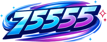 75555 ব্র্যান্ডের উষ্ণ বাদামি লোগো